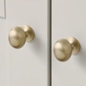 Everbilt Large Football 1-3/8 in. Champagne Classic Oval Cabinet Knobs